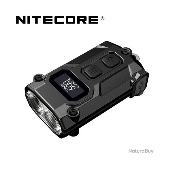 Lampe Porte-cls Nitecore Tini 3 600 Lumens - cran OLED - Noir