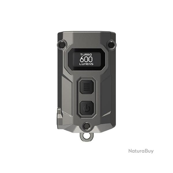 Lampe Porte-cls Nitecore Tini 3 600 Lumens - cran OLED - Gris