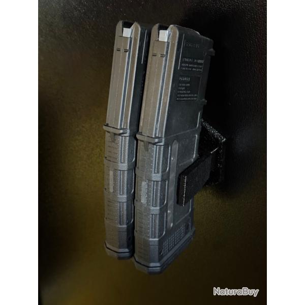Support magntique HexaLock - Double porte-chargeurs aimant pour MAGPUL 223