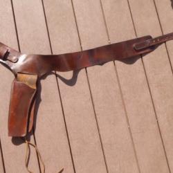 HOLSTER PISTOLET WESTERN GAUCHE VINTAGE