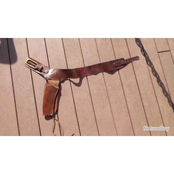 HOLSTER PISTOLET WESTERN GAUCHE VINTAGE