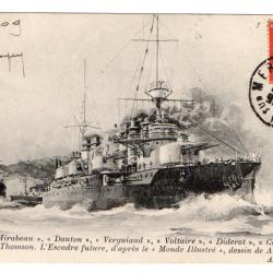 CPA - Marine Militaire -Mirabeau - Danton - Vergniaud - Voltaire - Diderot  - N°3250