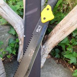 Bowie Couteau Machette Scie Survie Trekking Lame Acier 3Cr13 Etui Nylon Guide De Brousse Yellow 001