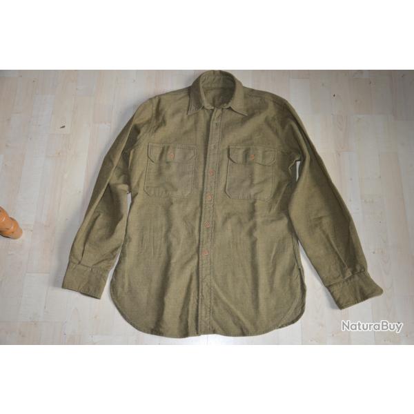 CHEMISE AMERICAINE Mle 1937-DEBARQUEMENT NORMANDIE-LIBERATION-1 ARMEE-2 DB-1939/1945