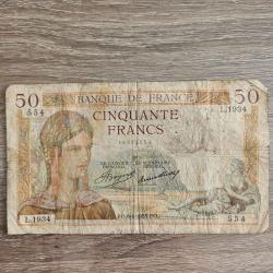 Billet 50 francs Cérès