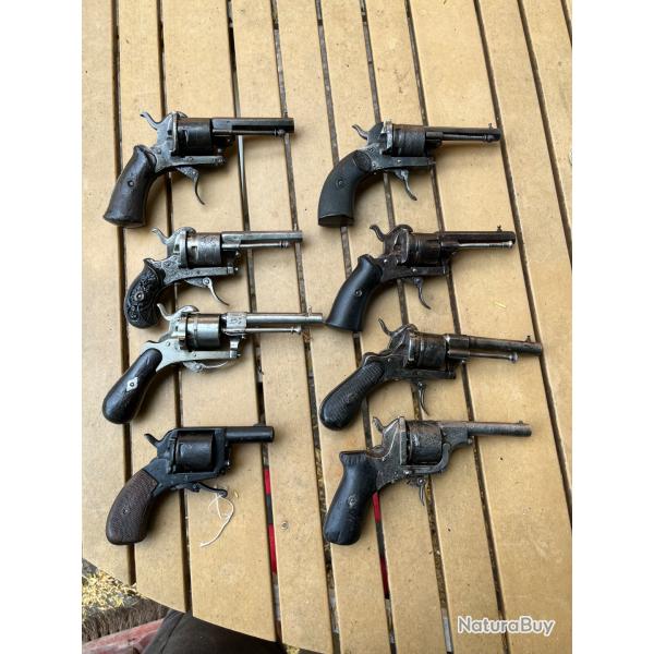 Lot revolver/bulldog/broche