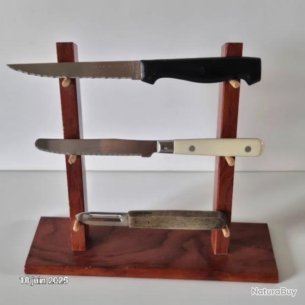 Muela Prsentoir bois (vide) pour 3 couteaux