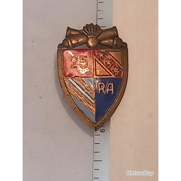 Insigne du 25me rgiment d'artillerie (25me RA)