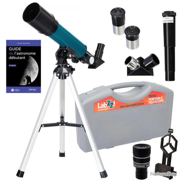 Tlescope Astrophotographie Levenhuk LabZZ TK50 avec Zoom, Oculaires et Accessoires