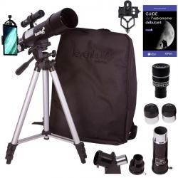 Télescope Astrophotographie Levenhuk Skyline Travel 50 avec Zoom, Sac à dos et Accessoires