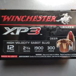 Munitions winchester XP3 SLUG CAL 12