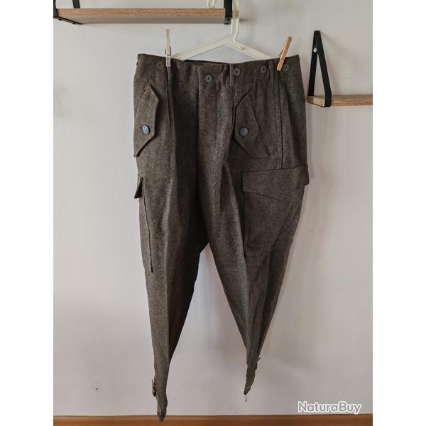 PANTALON FELDGRAU ARME SUEDOISE CIDE C 48 DAT 1971
