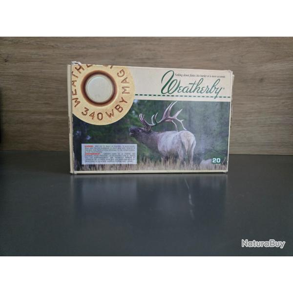 1 Boite de munitions Weatherby - Cal. .340 Wby Magnum 225gr