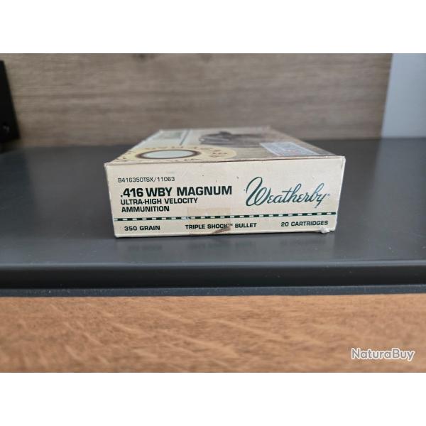 1 boite de 416 wby magnum 350 gr