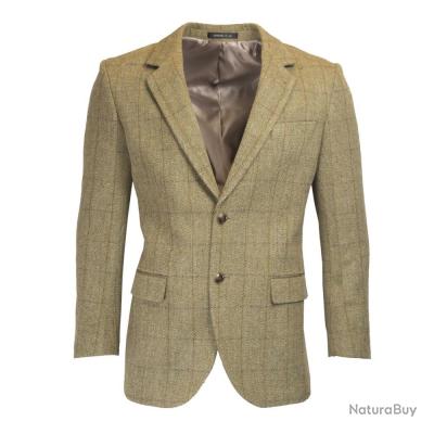 Manteau Vintage Homme En Tweed Gris, Taille 42, Fabrication Anglaise