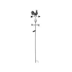 Soldes ! Girouette solaire indicateur de vent lampe solaire décorative coq