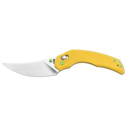 Couteau CJRB Nanner Yellow Lame Persian Acier AR-RPM9 Manche G10 Crossbar Lock KIVT J1955YE