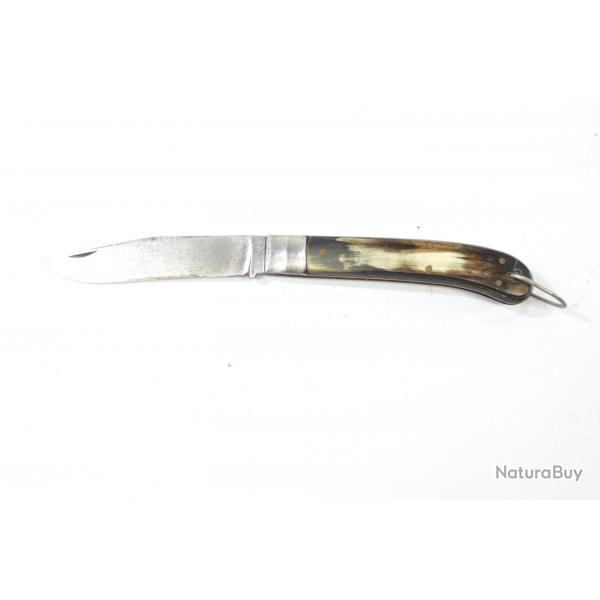 Ancien couteau pliant avec manche corne.