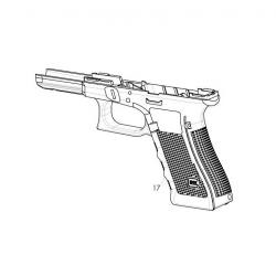 Carcasse Complète Glock G17/17C Gen 4 avec Dosserets