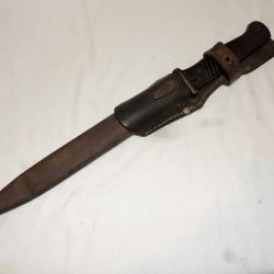 RARE BAIONNETTE MAUSER FABRICATION DDL 1940 + GOUSSET CUIR ALLEMAGNE   ----------