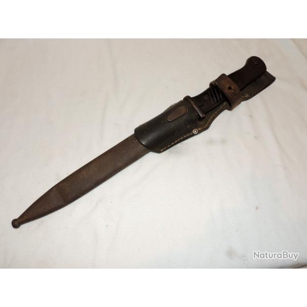 RARE BAIONNETTE MAUSER FABRICATION DDL 1940 + GOUSSET CUIR ALLEMAGNE   ----------
