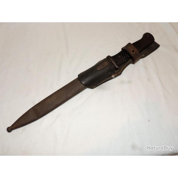 RARE BAIONNETTE MAUSER FABRICATION DDL 1940 + GOUSSET CUIR ALLEMAGNE   ----------