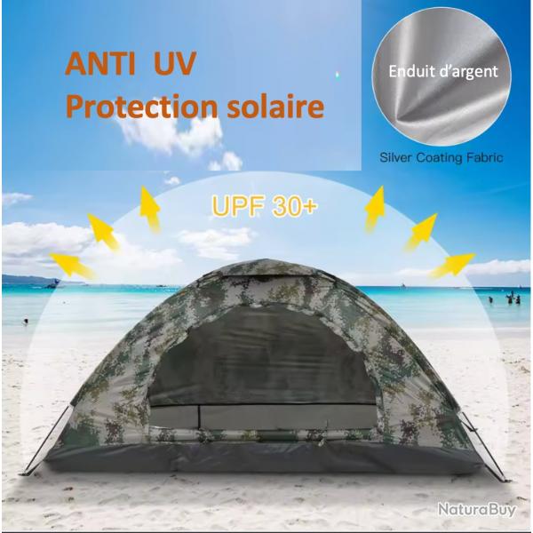 Tente de Camping ultra-lgre pour 1/2 personnes, Portable, randonne, revtement Anti-UV