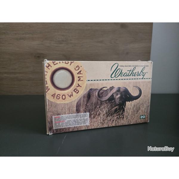 460 wby magnum hultra high velocity 450 grain x bullet (lot de 15 cartouches)