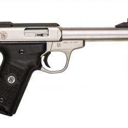 Pistolet Smith & Wesson - S&W 22 Victory - 22 LR - Inox - 5.5" - Canon Fileté - 777624