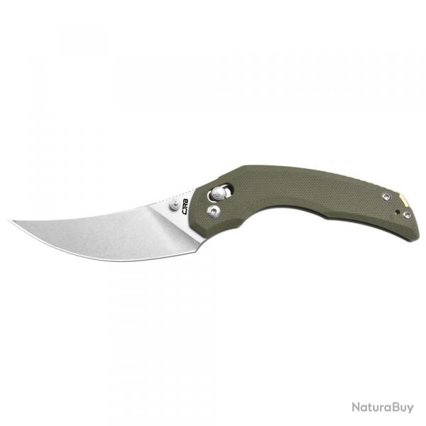 Couteau CJRB Nanner Green Lame Persian Acier AR-RPM9 Manche G10 Crossbar Lock KIVT J1955GN