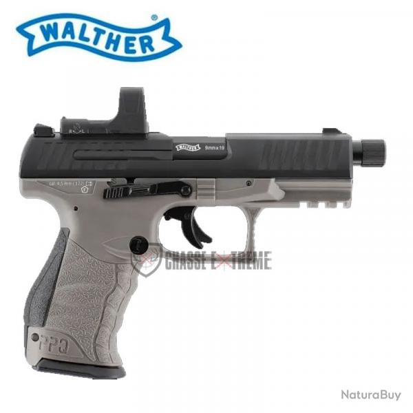 Pistolet WALTHER PPQ M2 Q4 TAC Combo 4,6'' Co2 Cal 4.5mm avec Viseur Rds 8