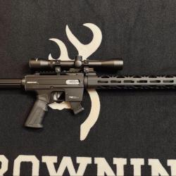 Carabine semi-automatique DERYA mod. TM 22 A-18 - Canon 18" fileté - Cal. 22 LR + Lunette 4x32 (Occa