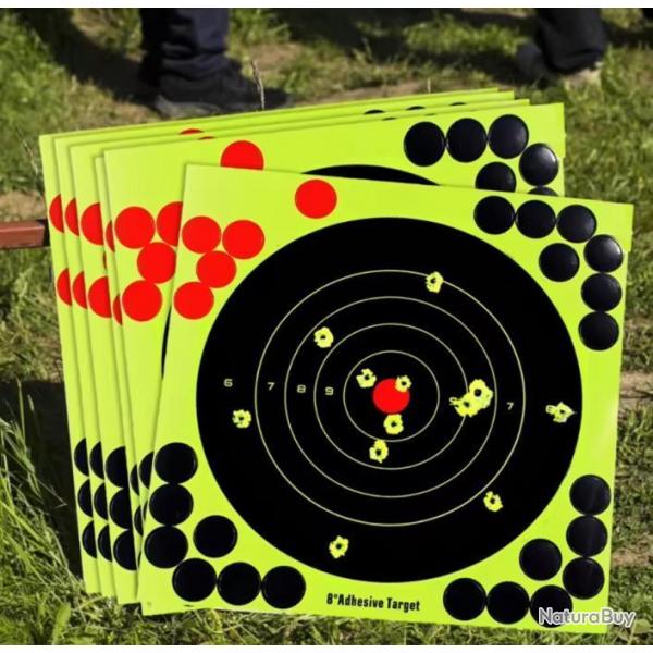 Lot de 50 cibles ractives  l'impact - LIVRAISON GRATUITE promo spciale t