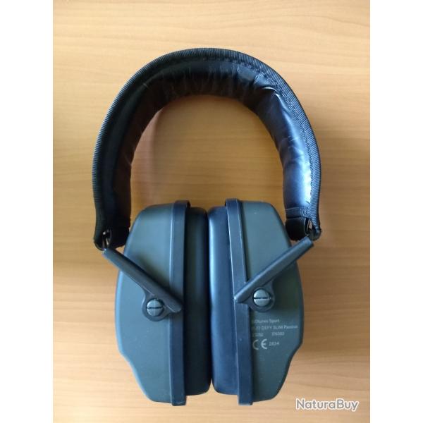 *** Modle de dmonstration - Casque anti-bruit passive Isotunes - Defy Slim Noir ***