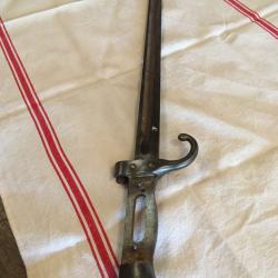 une baionnette française de mousqueton mod 1892 incomplète