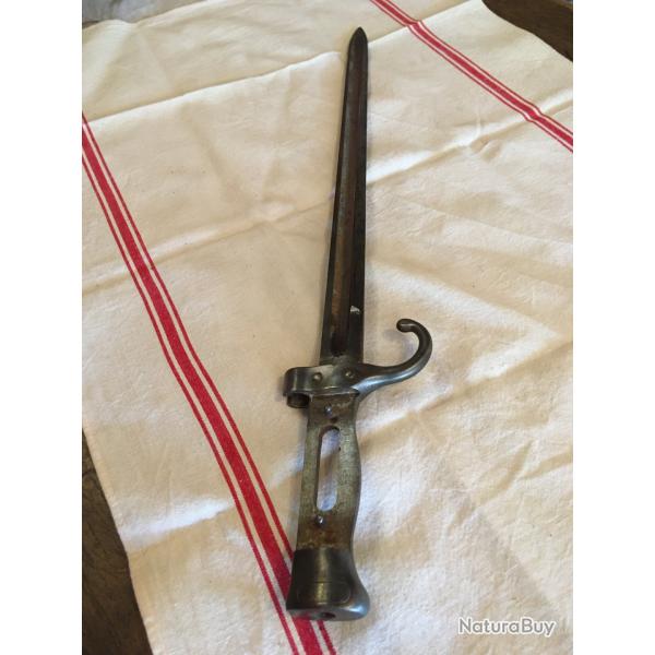 une baionnette franaise de mousqueton mod 1892 incomplte