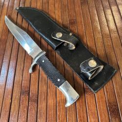 COUTEAU POIGNARD TYPE H&J ORIGINAL BOWIE REHWAPPEN SOLINGEN MANCHE A LA FLEUR DE LYS ANNÉE 50/60