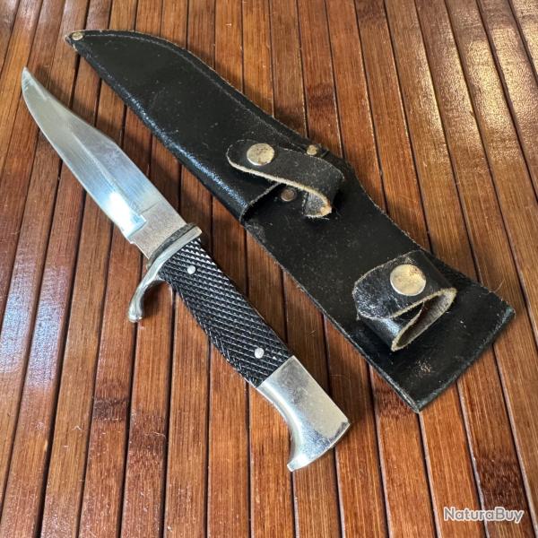 COUTEAU POIGNARD TYPE H&J ORIGINAL BOWIE REHWAPPEN SOLINGEN MANCHE A LA FLEUR DE LYS ANNE 50/60