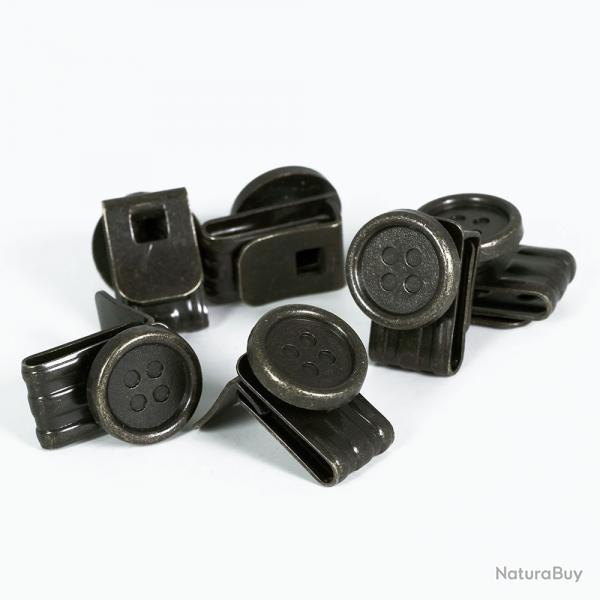 Lot de 6 Boutons clips pour bretelles  pattes