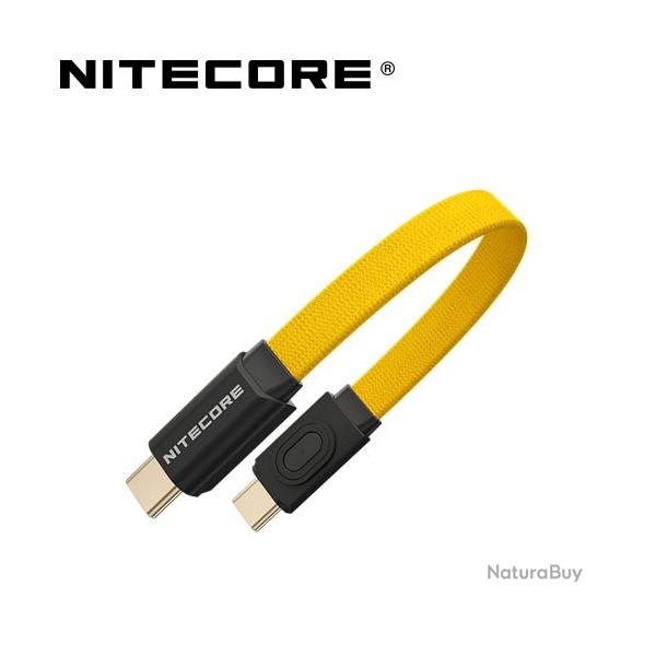 Cble de Charge Rapide Nitecore NLink10 60W/3A - USB-C vers USB-C - Design Magntique