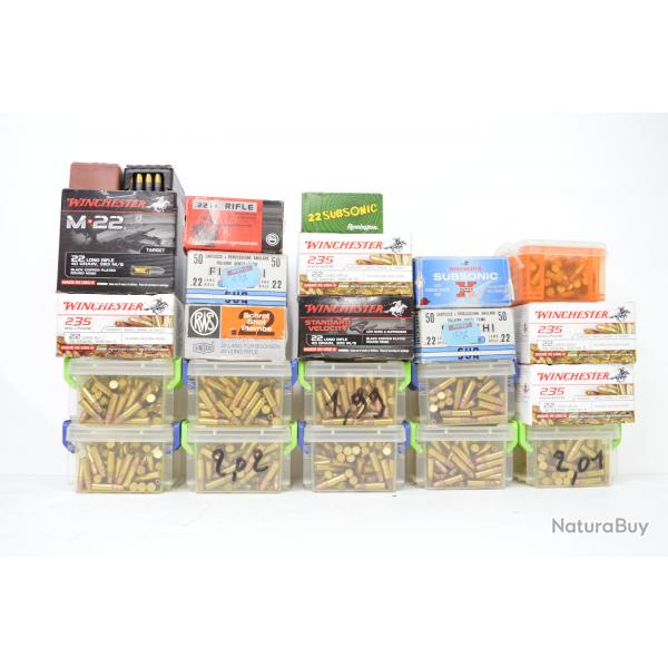 Lot de 9.4Kg de munitions diverses 22Lr