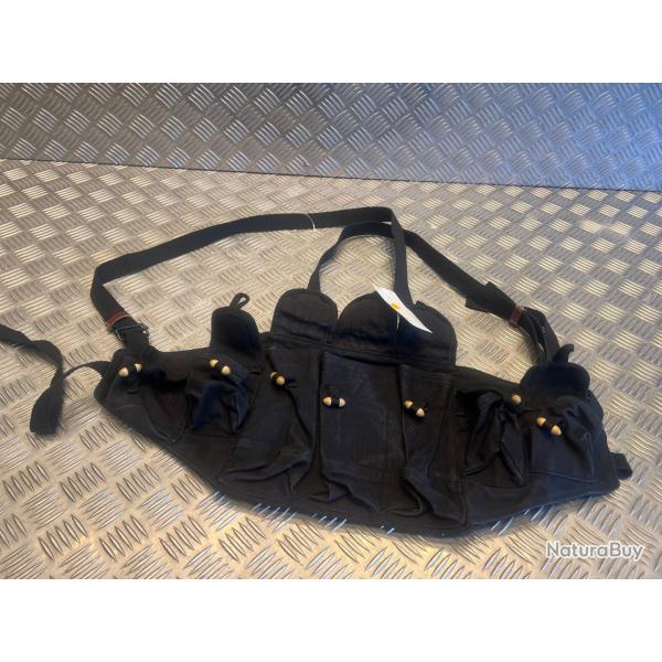 ceinture mil-tec AK Chicom noir type 56 pochette a bandoulire sangle porte chargeur