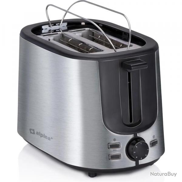 Grille pain 7 niveaux 2 fentes plastique acier inox 1000W 240V