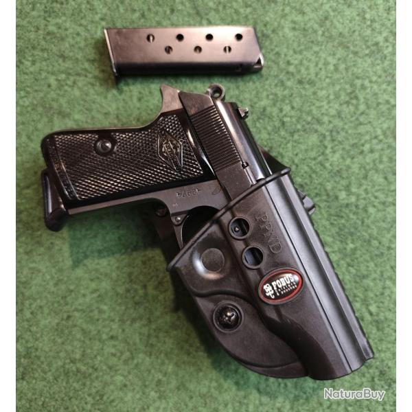 Pistolet WALTHER-MANURHIN mod. PP - Cal. 7,65 Browning + Holster et second chargeur (Occasion bon t