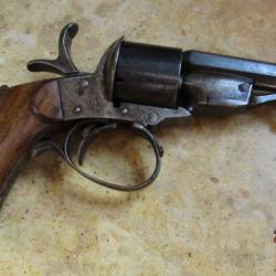 REVOLVER système à brisure canon basculant JAVELLE guerre sécession 9mm broche St Etienne Bté SGDG