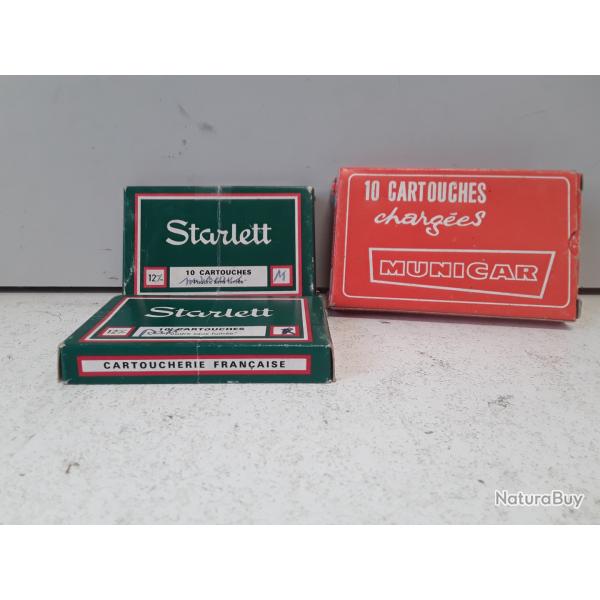 Lot de 3 boites de cartouches de calibre  12mm et 14mm