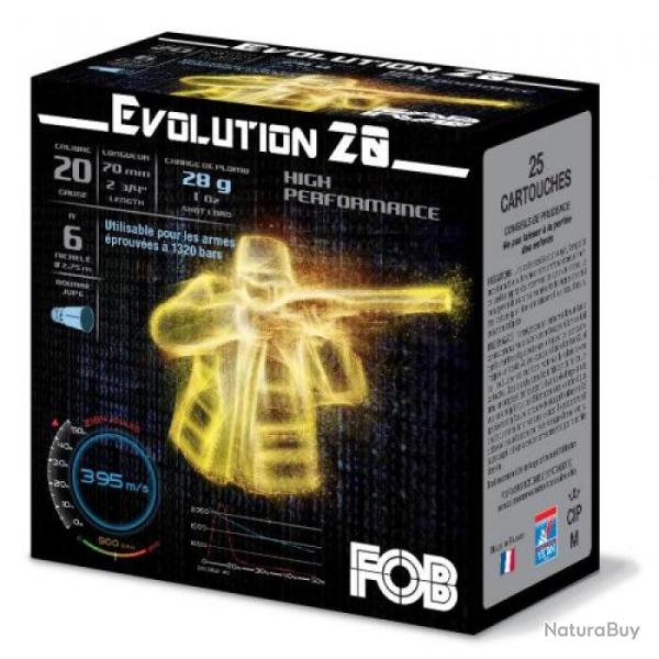 Cartouches de chasse FOB Evolution 20 HP - Cal.20/70 - 7 / 28 g / Par 1