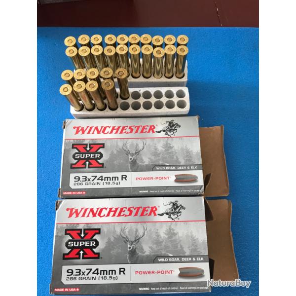 Vends Balles 9,3 x 74r Winchester