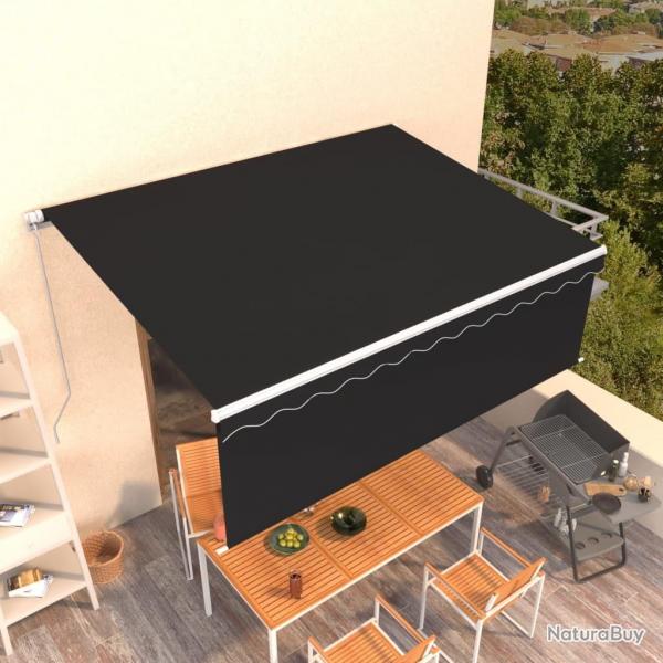 Auvent manuel rtractable avec store 4x3 m Anthracite