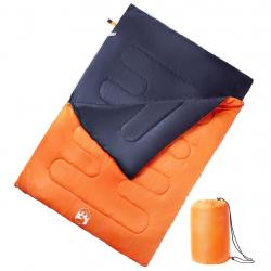 Sac de couchage double et oreillers adultes camping 3-4 saisons